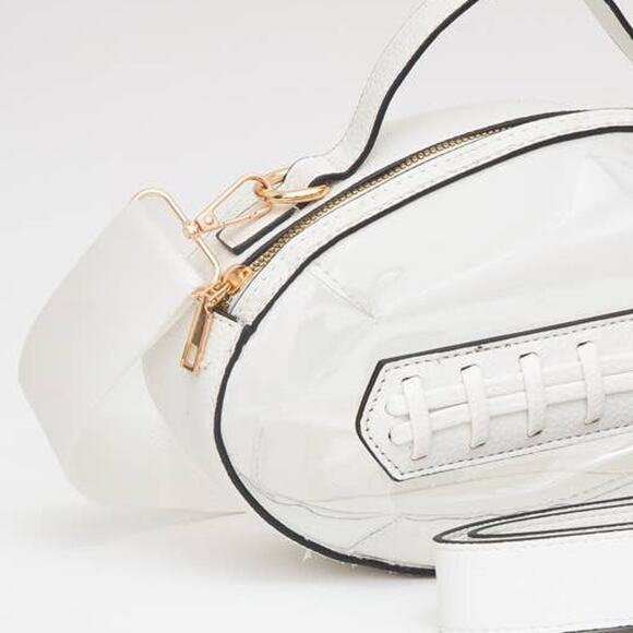 Game Day Football Style Clear Bag White - Picture 2 of 2
